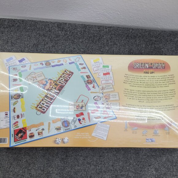 Grillin'-opoly Monopoly Style Board Game SEALED USA Outdoor Cookout BBQ Theme - Picture 3 of 11
